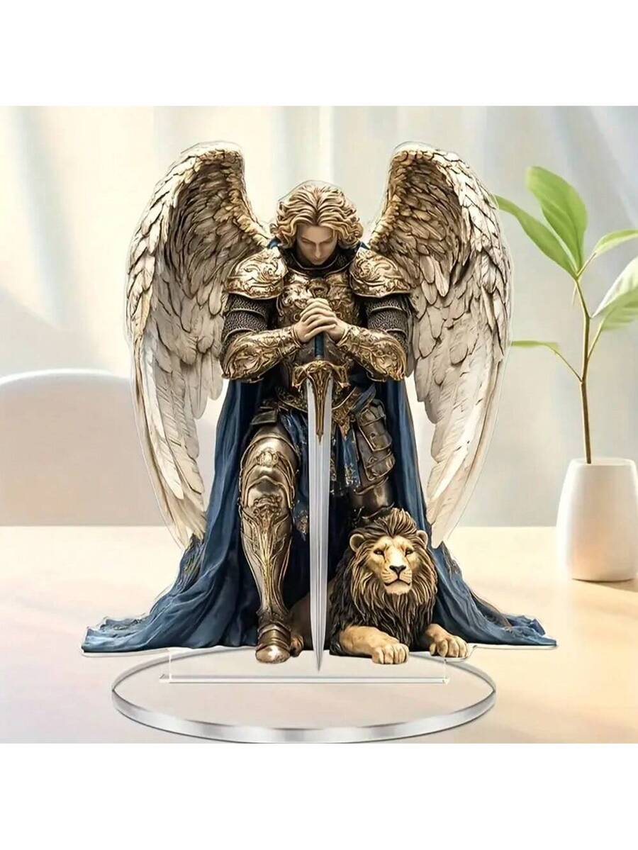St. Michael Acrylic Desk Decor