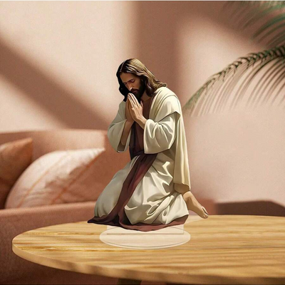 2D Jesus Prayer Acrylic Statue