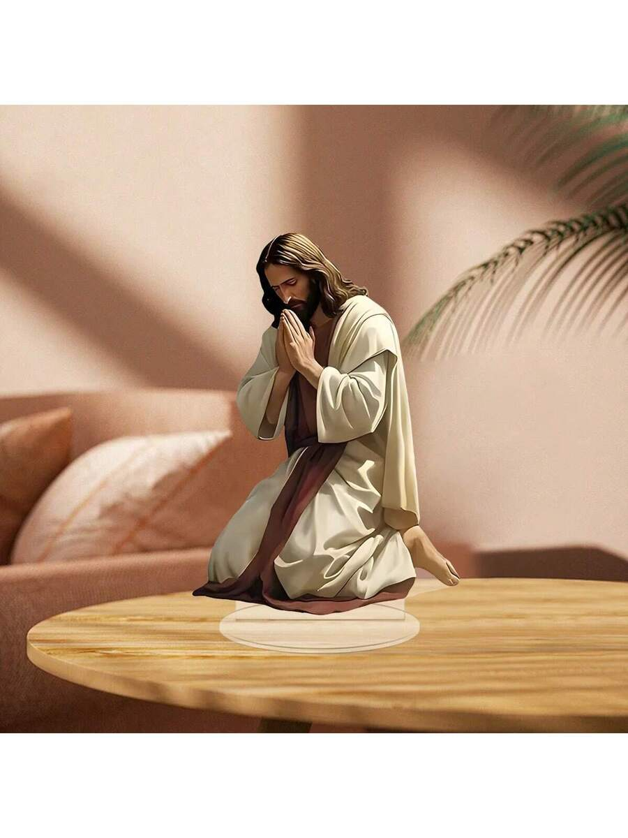 2D Jesus Prayer Acrylic Statue